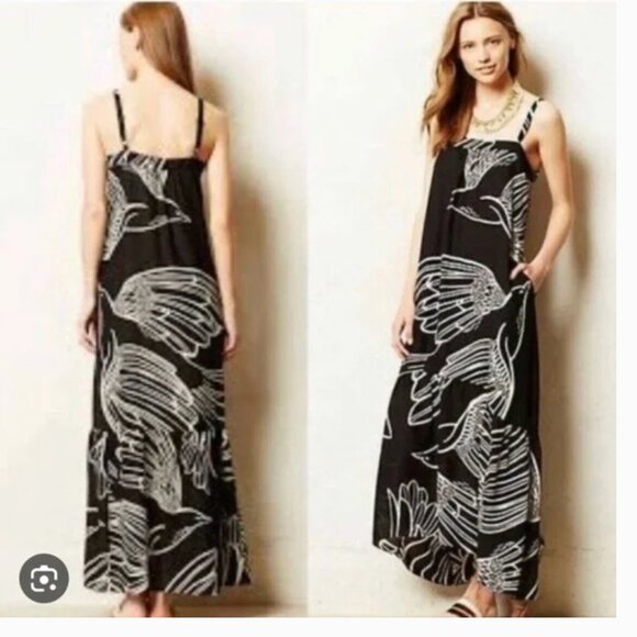 Vanessa Virginia Bird Maxi from Anthropologie Size 2 petite - Picture 1 of 3